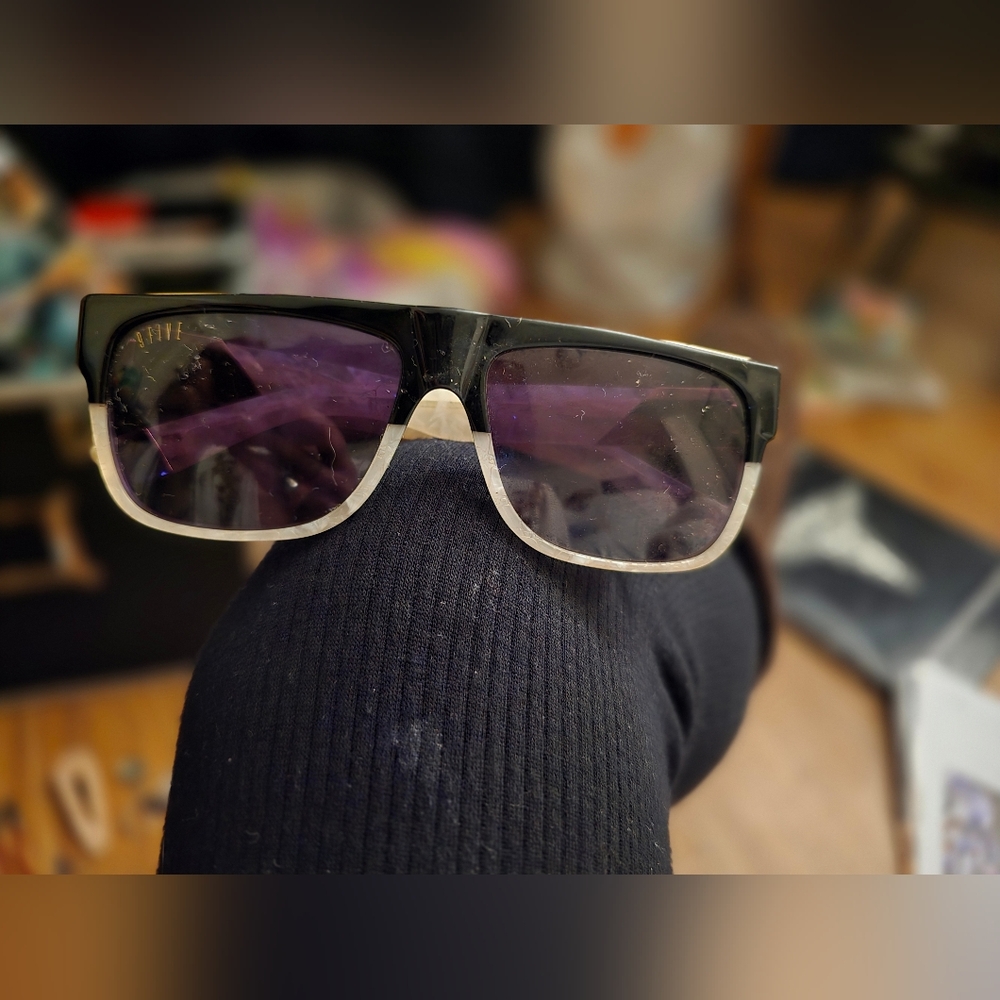 Stylish Black and Purple Sunglasses